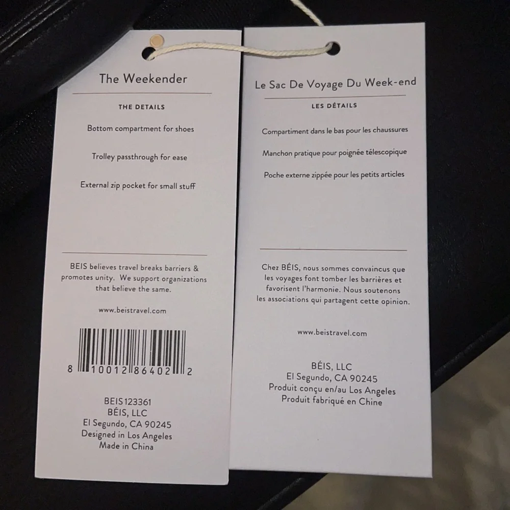 BIES Weekender Bag!! Brand New Never Used! - Picture 3 of 9